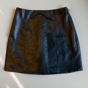 Abercrombie and Fitch black leather skort